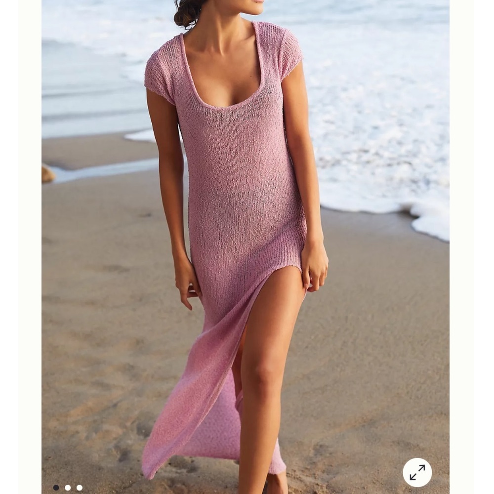 NWT Anthropologie + L Space Lilac Cover-Up Maxi Dress in Lilac Purple